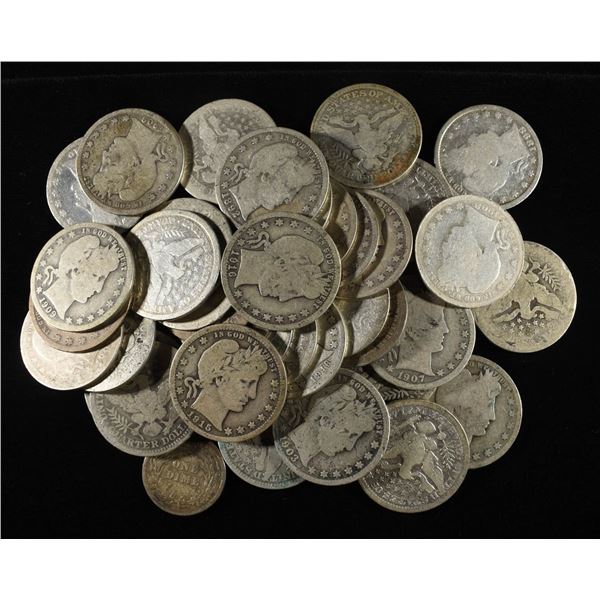 (40) 90% SILVER BARBER QUARTERS