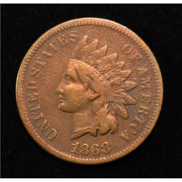 1868 INDIAN CENT FINE