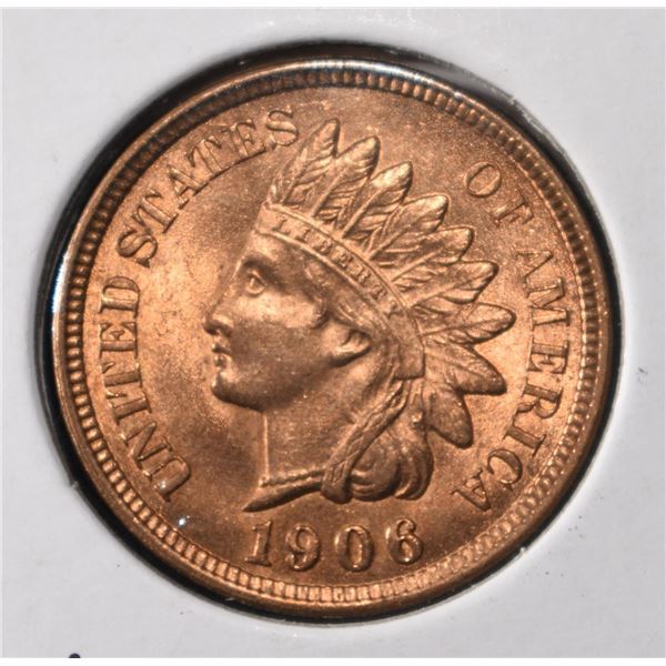 1906 INDIAN HEAD CENT GEM BU RD