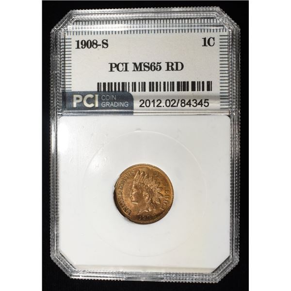 1908-S INDIAN CENT PCI GEM BU RD