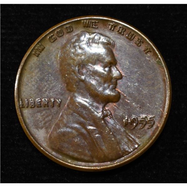 1955 LINCOLN WHEAT CENT BU RD