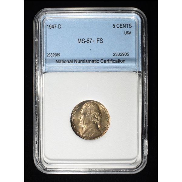 1947-D JEFFERSON NICKEL FS NNC SUPERB GEM BU