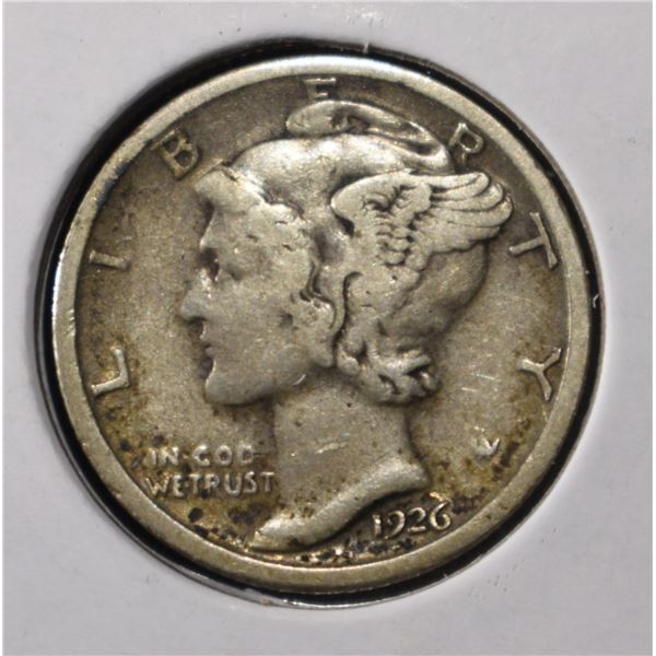 1926-S MERCURY DIME VF