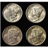 1938-P,D, 1939-D, 1945-S MERCURY DIMES