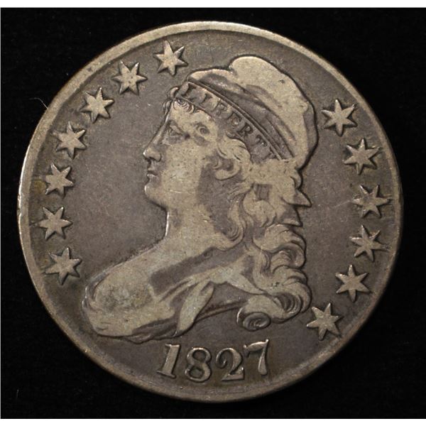 1827 BUST HALF DOLLAR F/VF