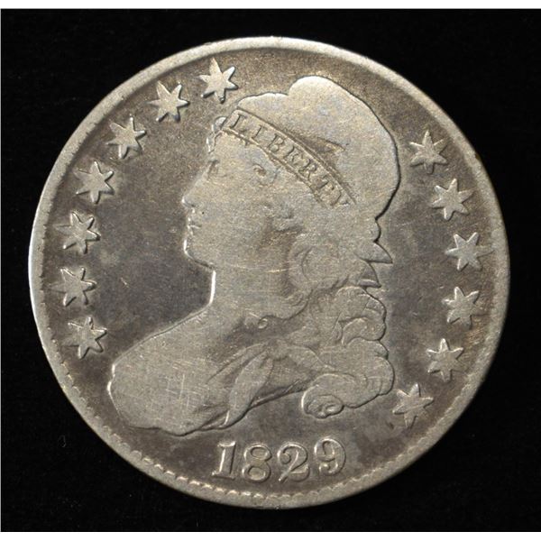 1829 BUST HALF DOLLAR VG