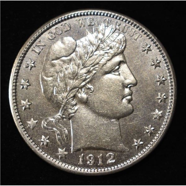 1912-D BARBER HALF DOLLAR CH BU