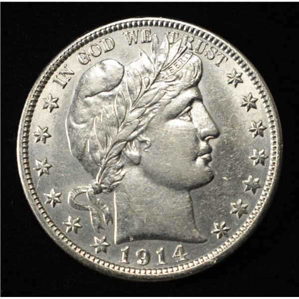 1914 BARBER HALF DOLLAR AU/BU