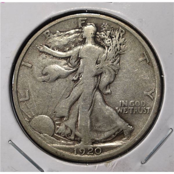 1920-D WALKING LIBERTY HALF DOLLAR F/VF