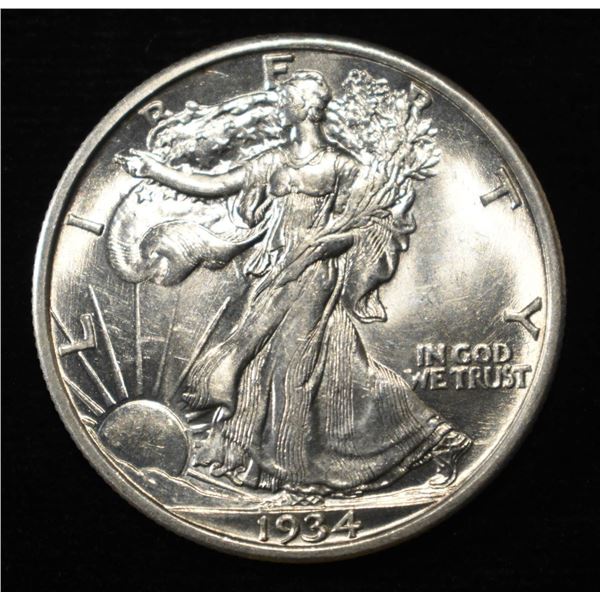 1934 WALKING LIBERTY HALF CH BU