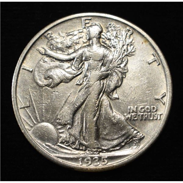 1935-S WALKING LIBERTY HALF AU