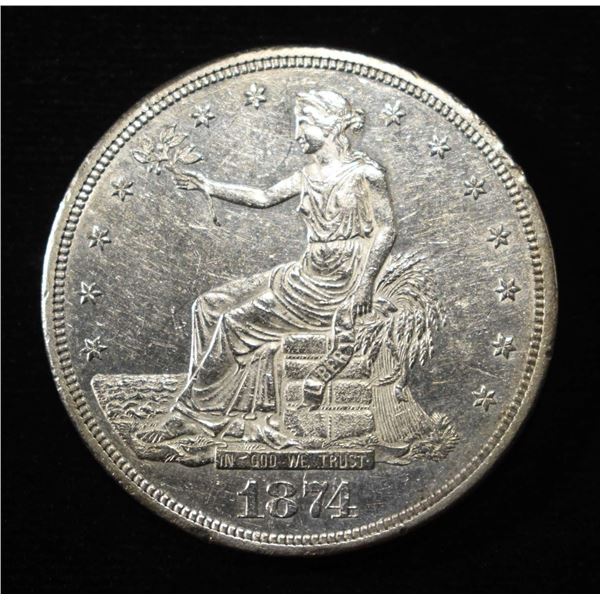 1874-CC TRADE DOLLAR BU