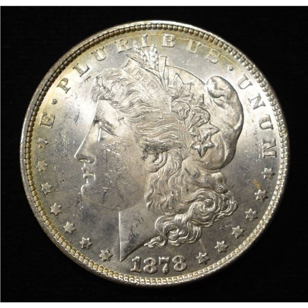 1878 8TF MORGAN DOLLAR CH BU