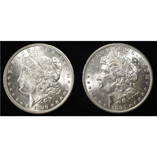 1883-O & 1896 MORGAN DOLLARS BU