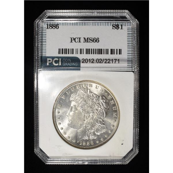 1886 MORGAN DOLLAR PCI SUPERB GEM BU