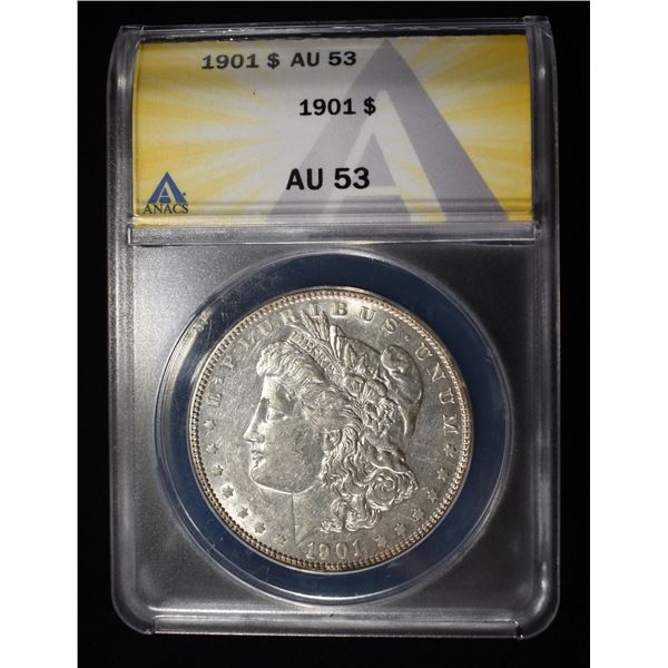1901 MORGAN DOLLAR ANACS AU53