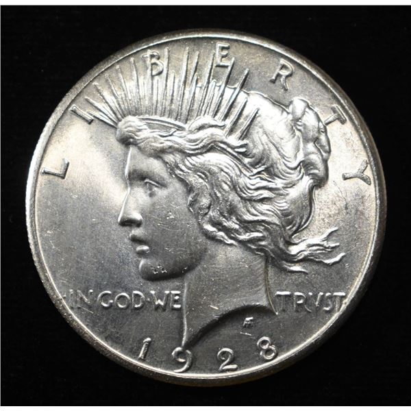 1928 PEACE DOLLAR BU