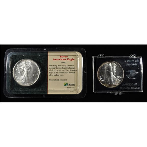 1991 & 1992  AMERICAN SILVER EGALES