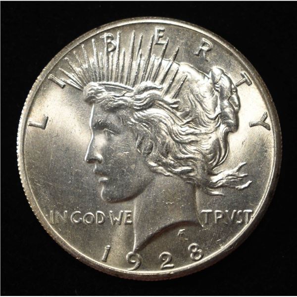 1928 PEACE DOLLAR GEM BU