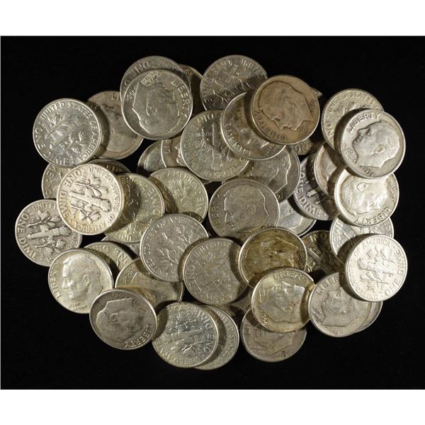 (50) 90% SILVER ROOSEVELT DIMES
