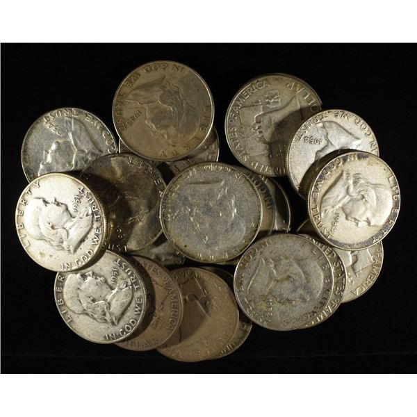 (20) 90% SILVER FRANKLIN HALVES