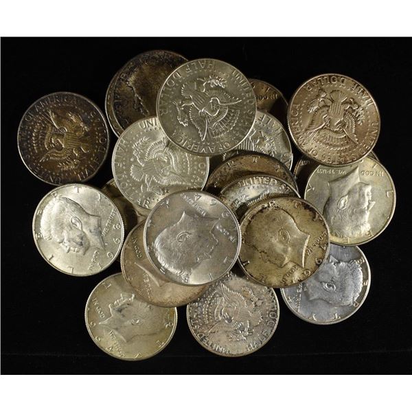 (20) 90% SILVER KENNEDY HALF DOLLARS