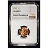 Image 1 : 1957 LINCOLN CENT NGC MS-66 RD