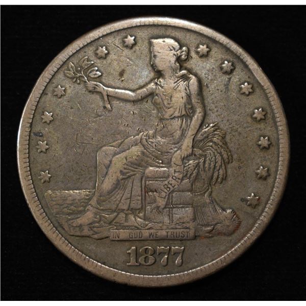 1877 TRADE DOLLAR VF