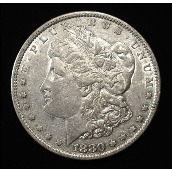 1880-O MORGAN DOLLAR AU