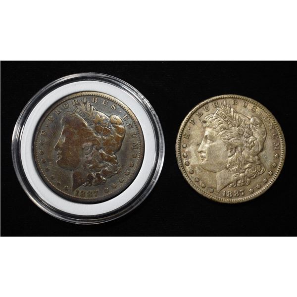 1887-O,S MORGAN DOLLARS