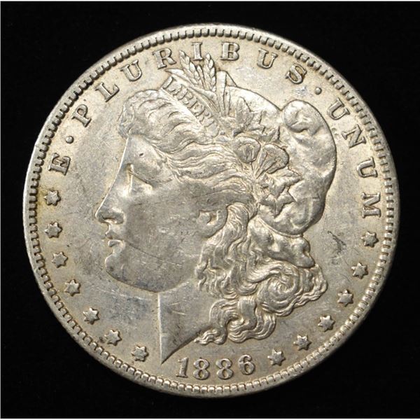 1886-O MORGAN DOLLAR AU