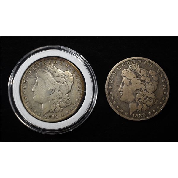 (2) 1888-O MORGAN DOLLARS