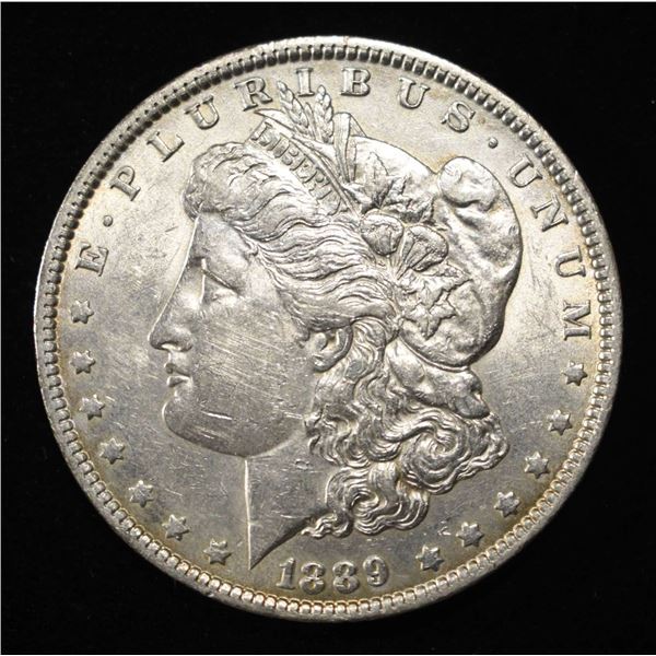 1889-O MORGAN DOLLAR AU