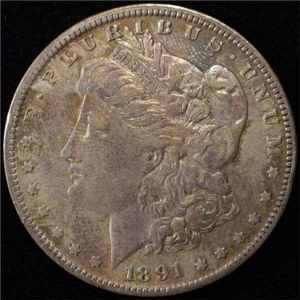 1891-O MORGAN DOLLAR XF/AU