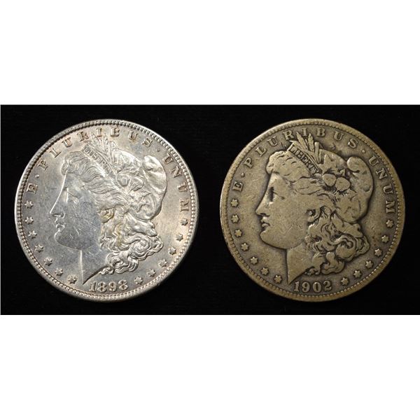 1898 & 1902 MORGAN DOLLARS