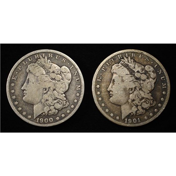 1900-O & 1901-O MORGAN DOLLARS