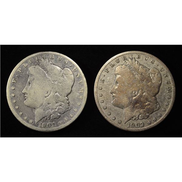 1901-S & 1902-O MORGAN DOLLARS