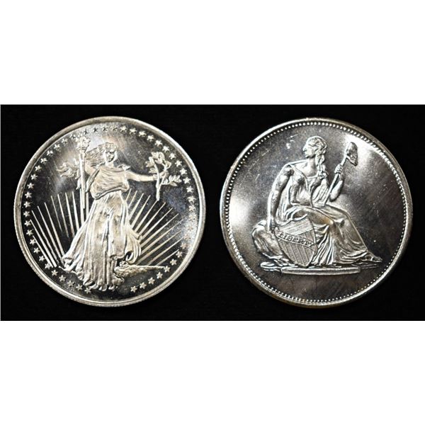 (2) 1 OZ .999 SILVER ROUNDS