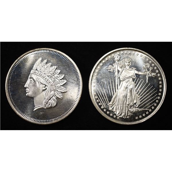 (2) 1 OZ .999 SILVER ROUNDS