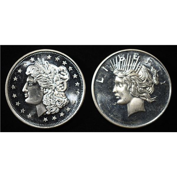 (2) 1 OZ .999 SILVER ROUNDS