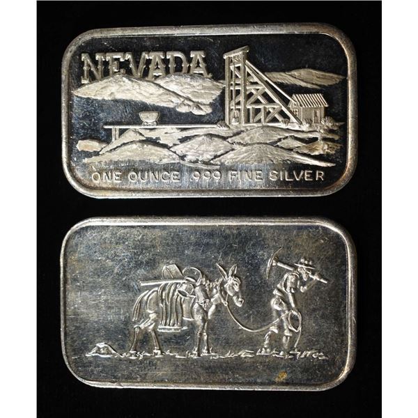 (2) 1 OZ .999 SILVERTOWNE BARS