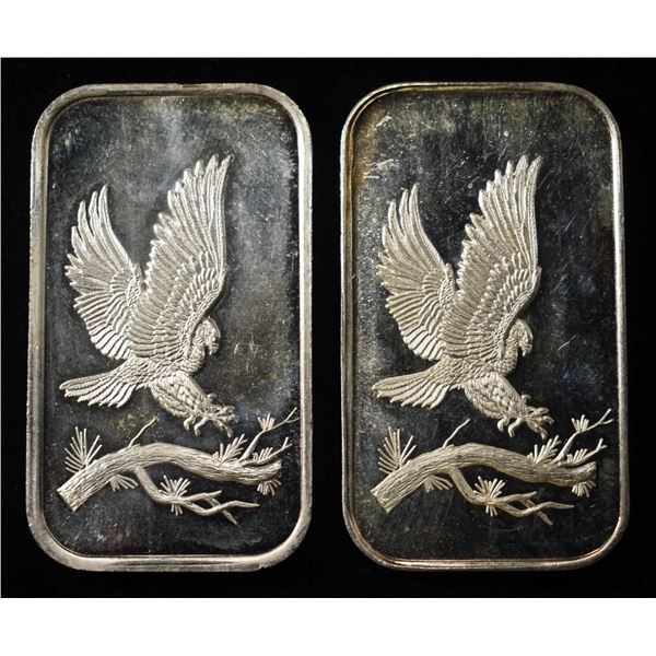 (2) 1 OZ .999 SILVERTOWNE EAGLE BARS
