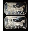 (2) 1 OZ .999 SILVERTOWN HORSE & CARRIAGE BARS