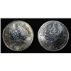 (2) 2013 1 OZ .9999 SILVER CANADA MAPLE ROUNDS