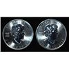 Image 2 : (2) 2023 1 OZ .9999 SILVER CANADA MAPLE ROUNDS
