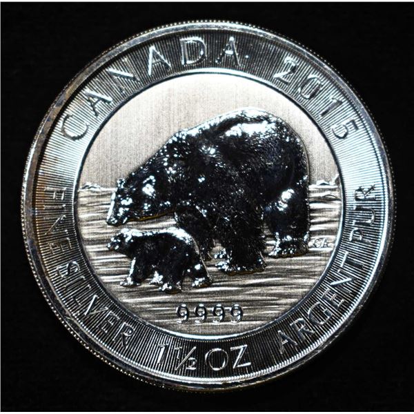 2015 1.5 0Z .9999 SILVER CANADA ROUND