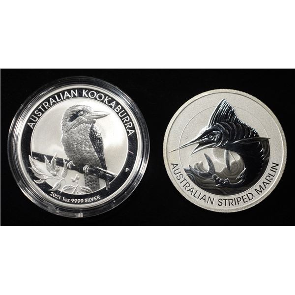 1.5 OZ & 1 OZ .9999 SILVER AUSTRALIAN ROUNDS