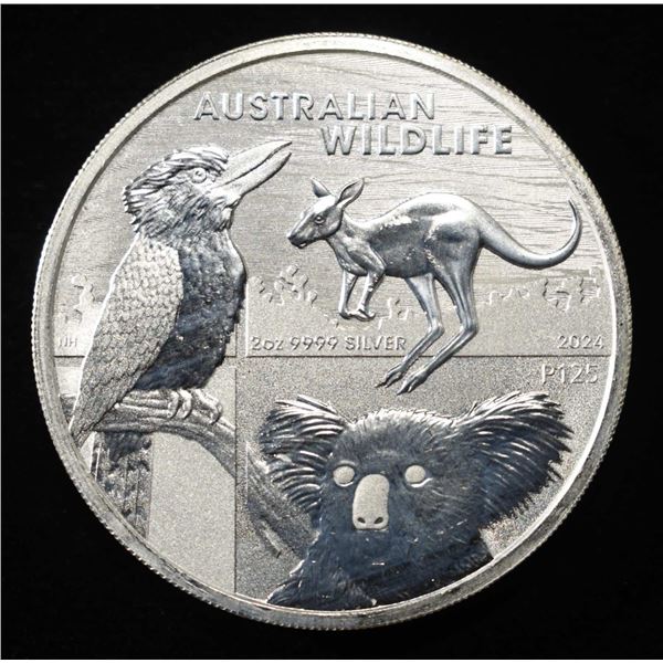 2 OZ .999 SILVER $2 AUSTRALIAN WILDLIFE ROUND