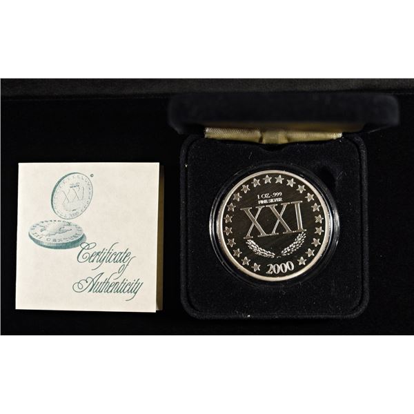 2000 XXI 1 OZ .999 SILVER COMMEM