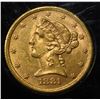 1881 $5 GOLD LIBERTY BU